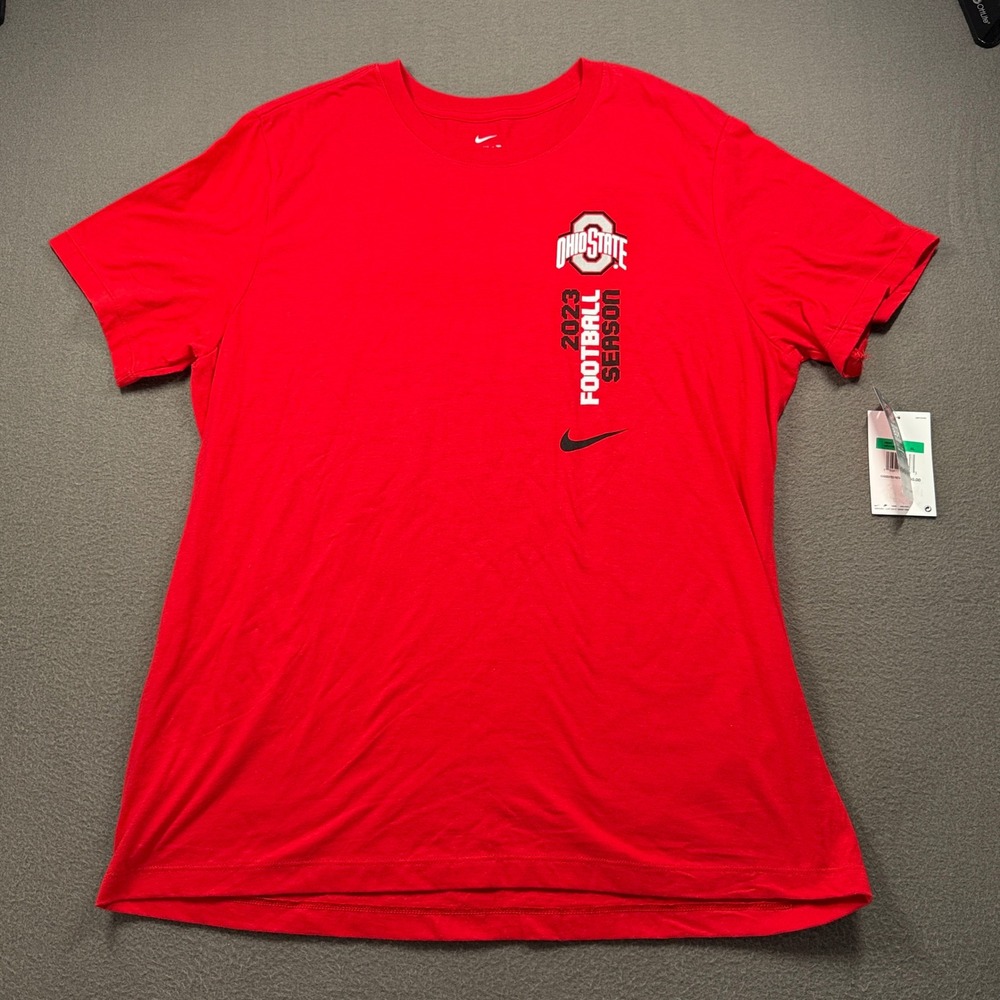 Nike Ohio State Buckeyes Football Shirt Mens XL Red 2023 Schedule HF4106-657